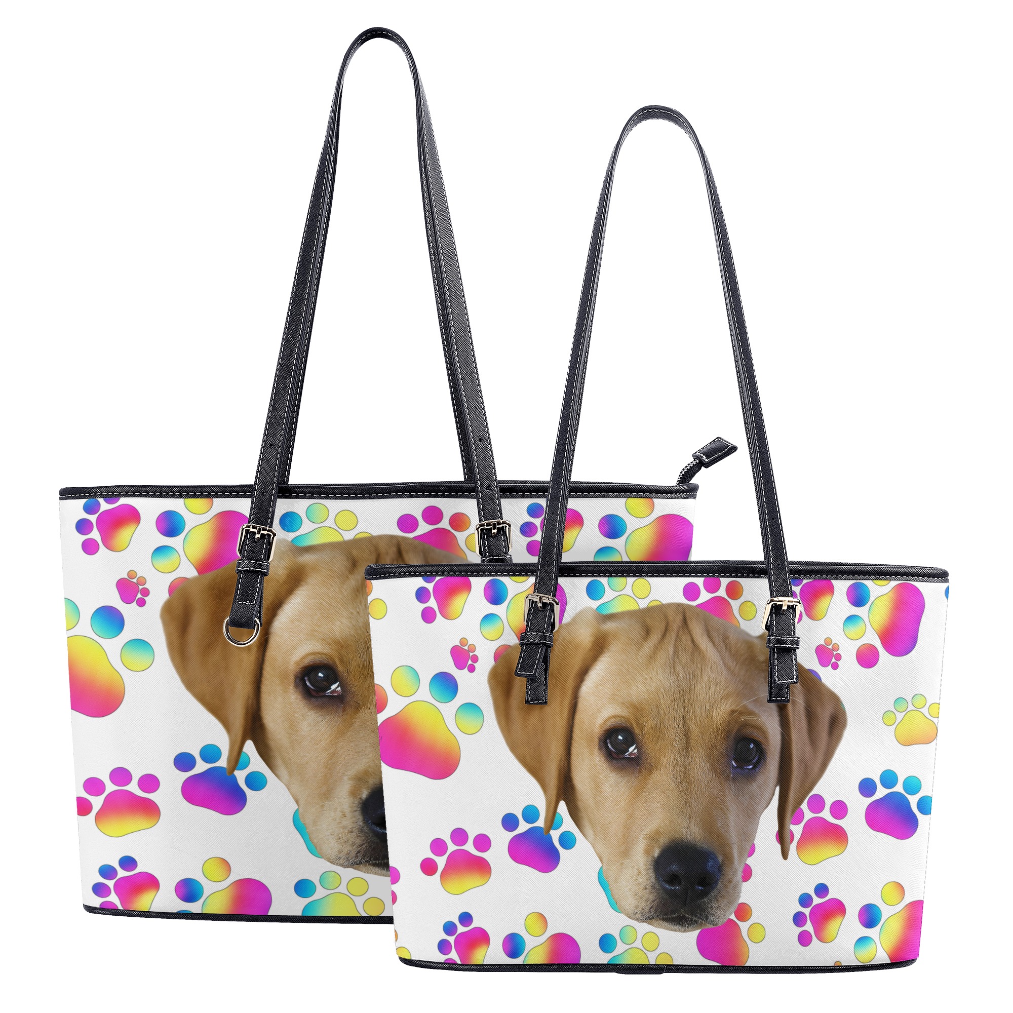 Paw Prints Dog Canine K9 Monogrammed Personalized Embroidered Zippered Tote  Bag